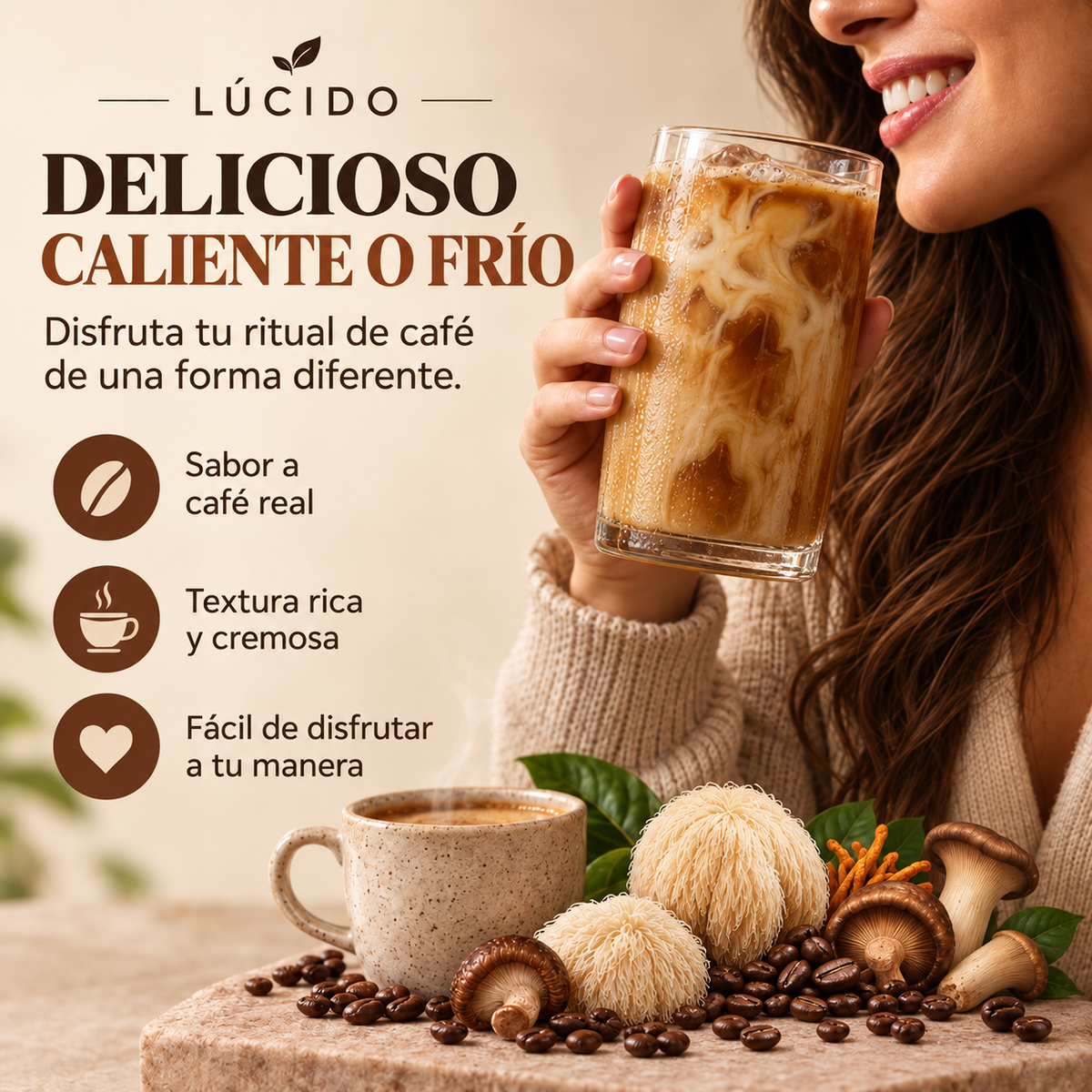 Lúcido™ — Café con 6 Hongos
