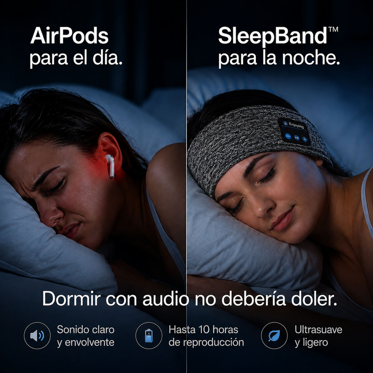 SleepBand™     Audio cómodo para desconectar.