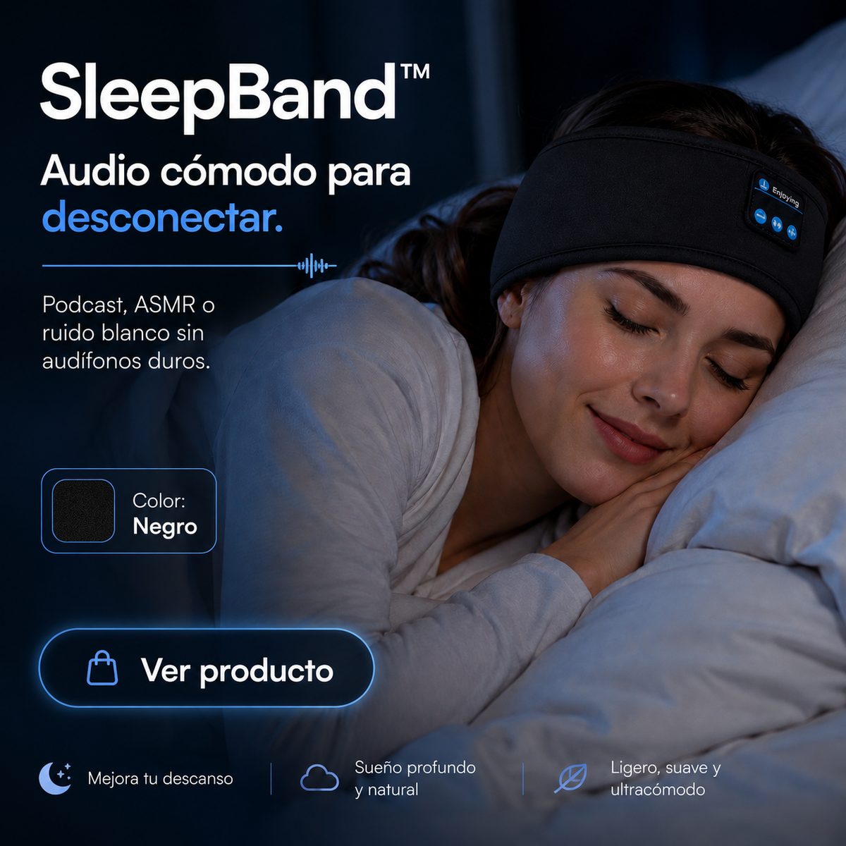 SleepBand™     Audio cómodo para desconectar.