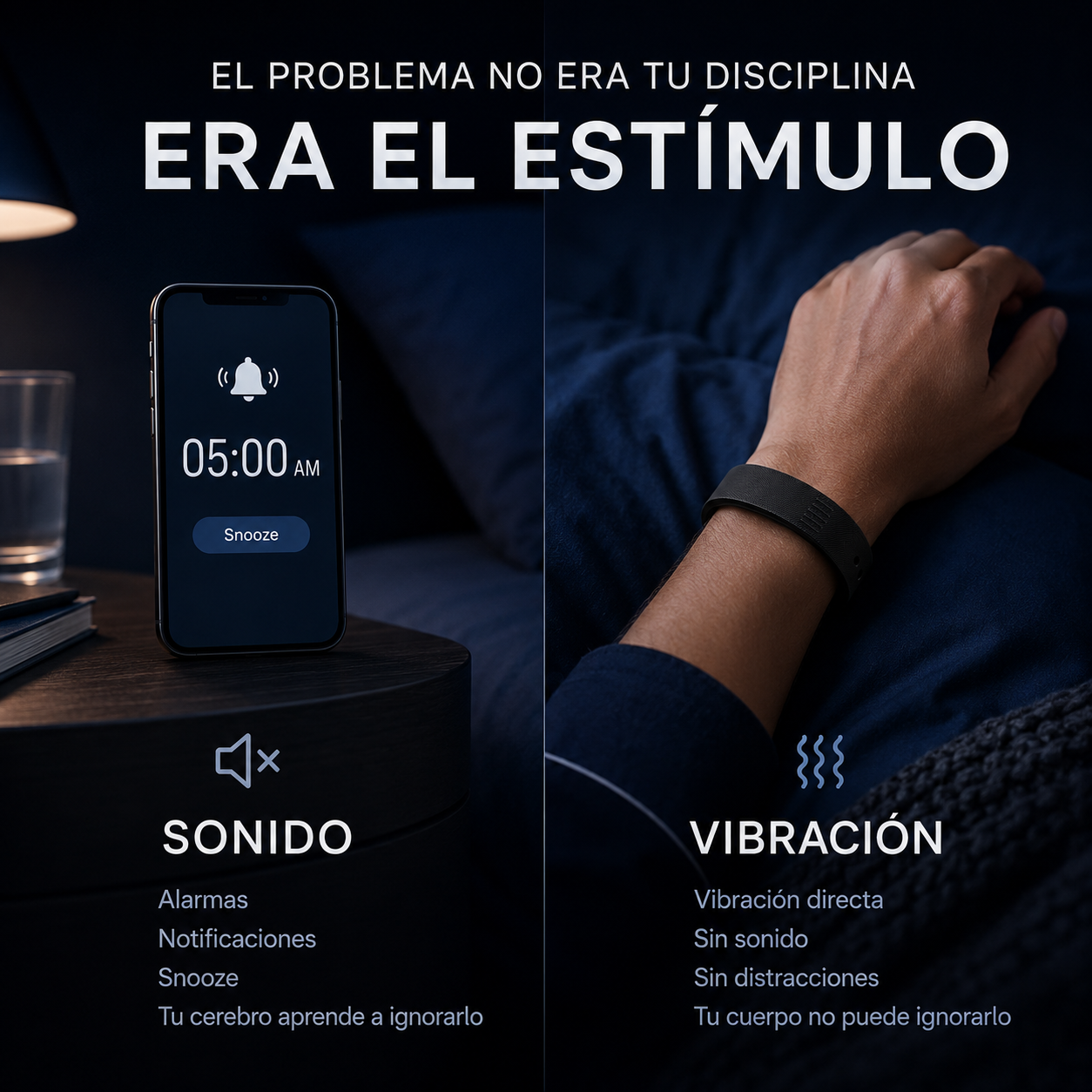 WakeBand™ — Despierta en silencio