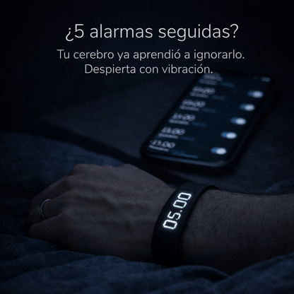 WakeBand™ — Pulsera despertadora silenciosa por vibración